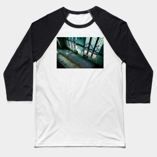 Incredible industrial interior with huge floor - to - ceiling colored windows Baseball T-Shirt